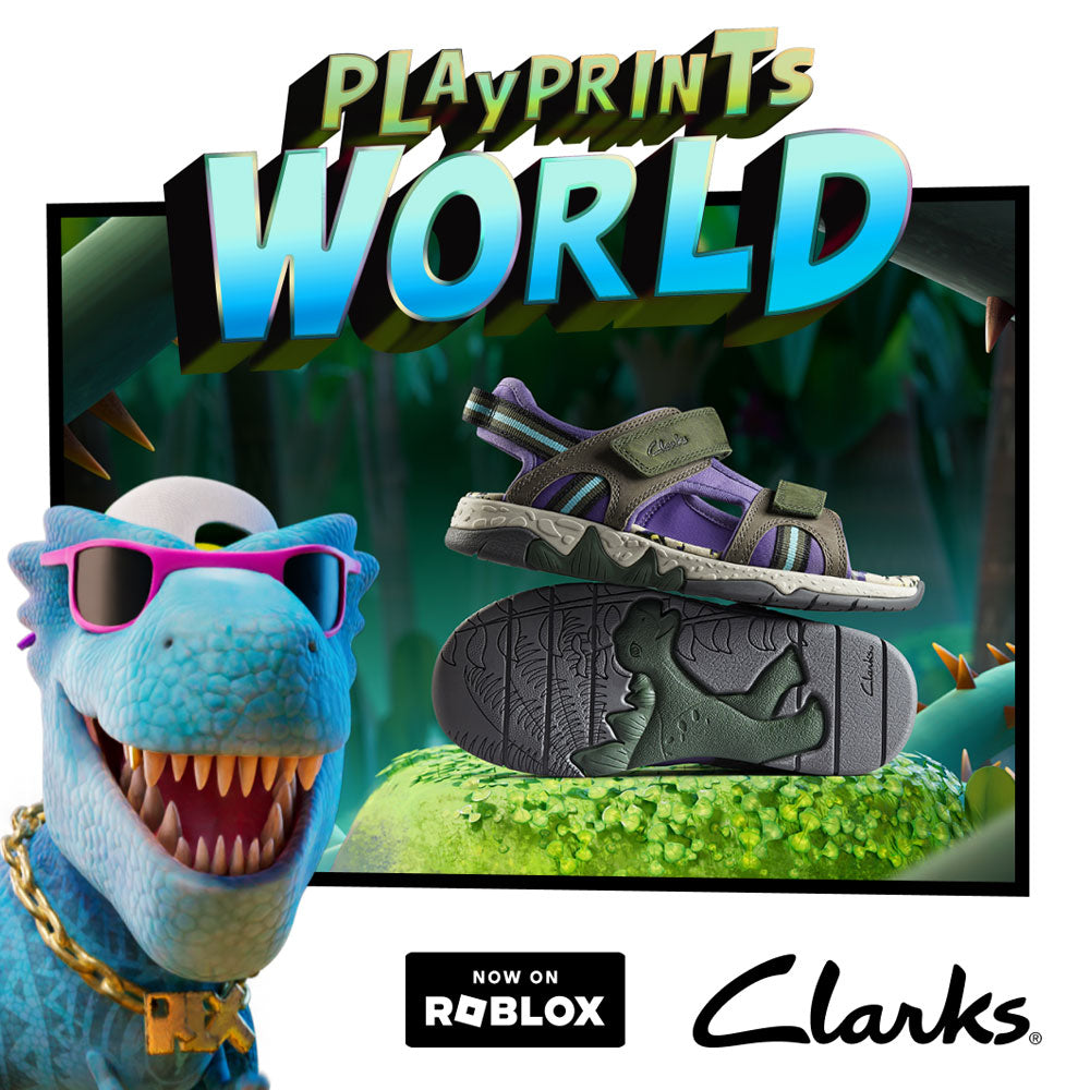 boys sandals playprints world clarks ss24